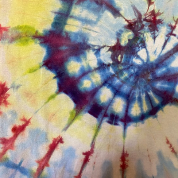 Ice Spiral Tie Dye T-Shirt Yellow and Blue Size 3XL - Picture 6 of 8